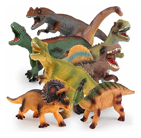 Abincee, 8 Peças De Brinquedos Grandes Para Dinossauros, Cri - Imagem 4