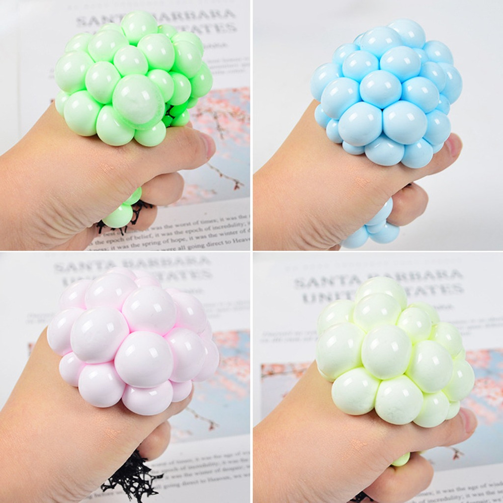 Bolas De Uva Squishy De Malha Anti-stress Squeeze Balls Reli - Imagem 2