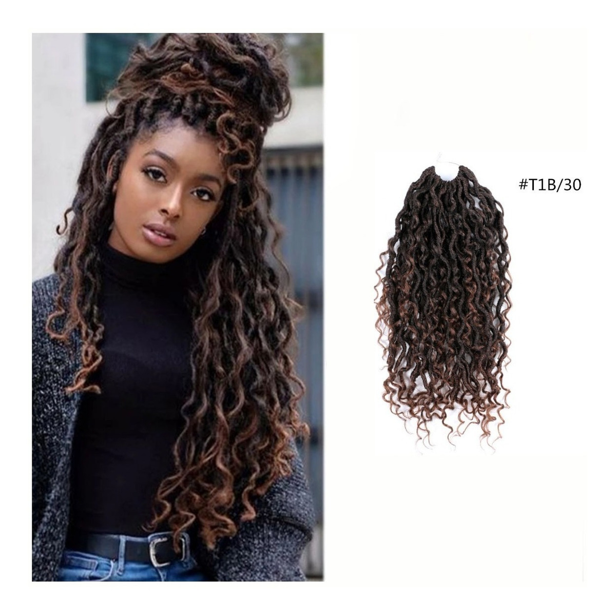 Crochet Cabelo Peruca Tranças Sintéticos Extensão Da Trança
