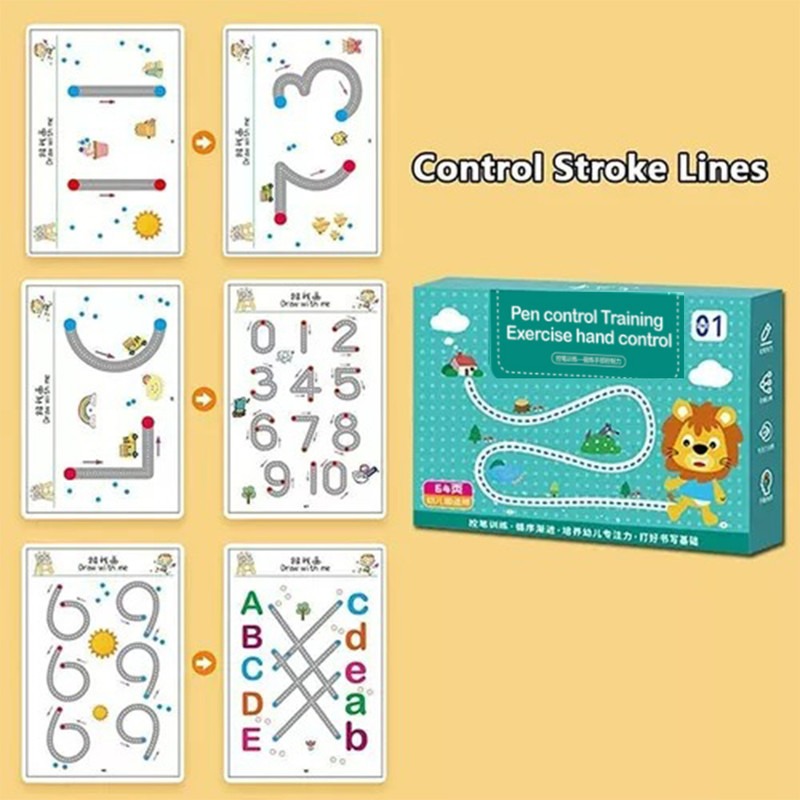 Conjunto De Cadernos Reutilizáveis Para Crianças Montessori - Imagem 2