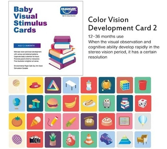 Brinquedo De Cartão De Estimulação Visual Montessori Para Ed - Imagem 6