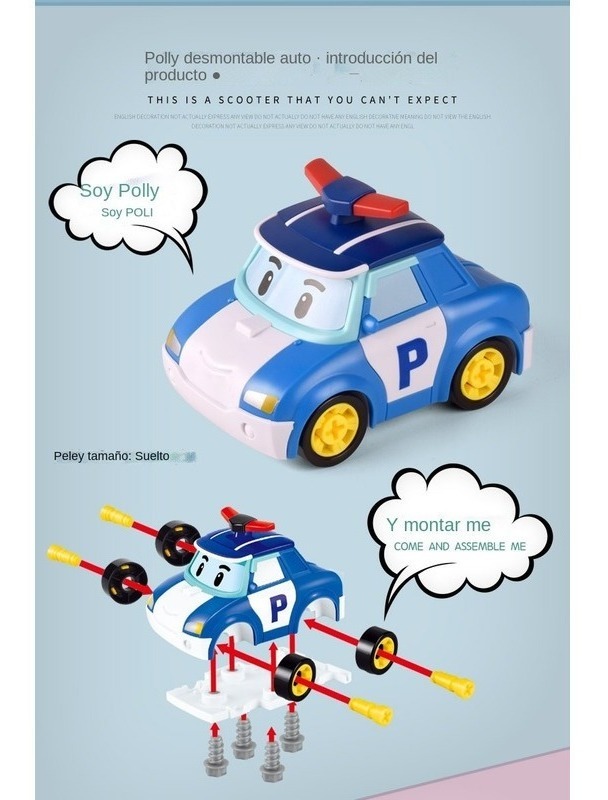 Conjunto De Carro De Brinquedo Robocars Poli Conjunto De 6 P - Imagem 4