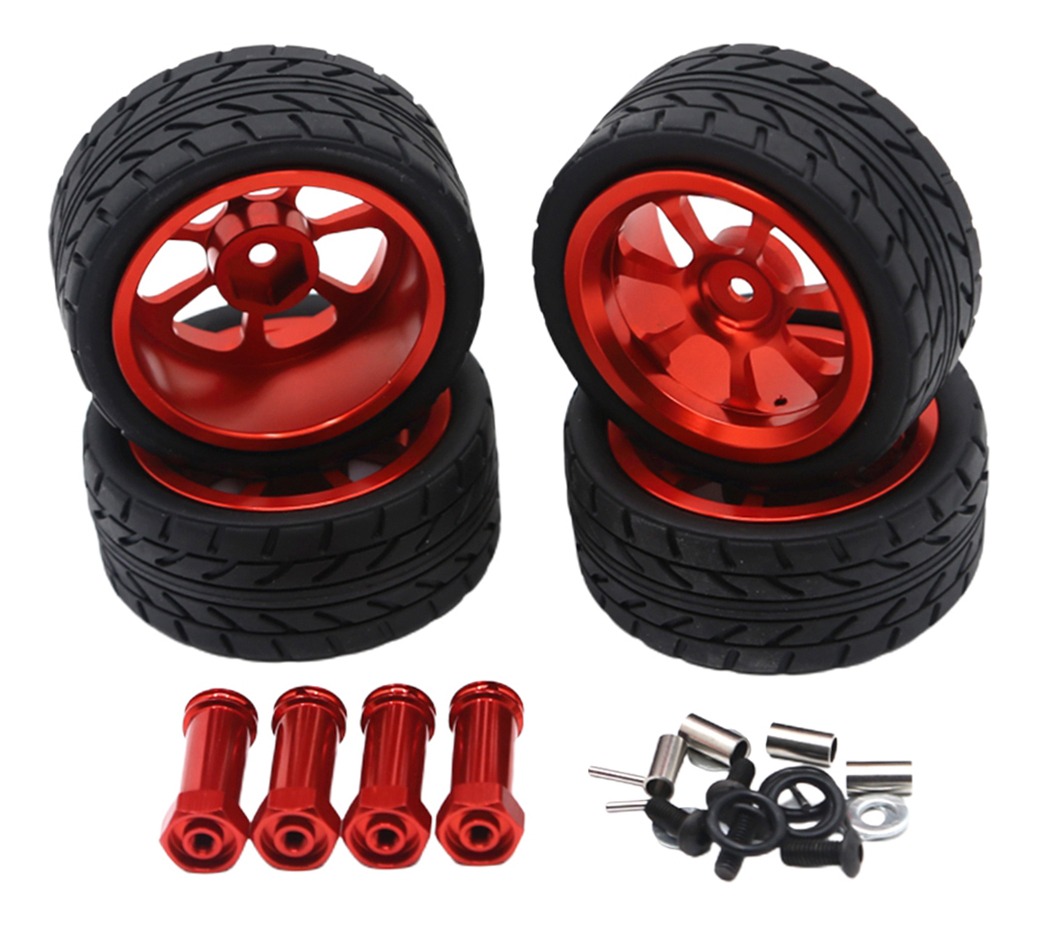 4 Peças 1/14 Rc Car Pneus & Para Wltoys 144001 Com 12mm - Imagem 9