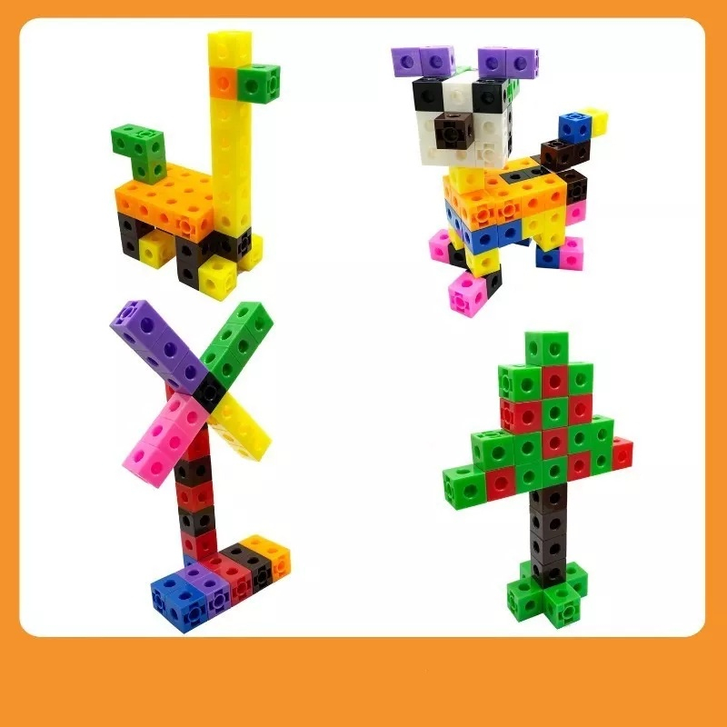 Number Blocks Mathlink Cubes100pcs +enviar Adesivos - Imagem 5