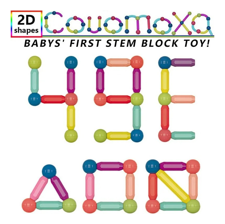 Magnetic Stick Building Blocks Jogo Ímãs Criança Set 69 Pcs - Imagem 6
