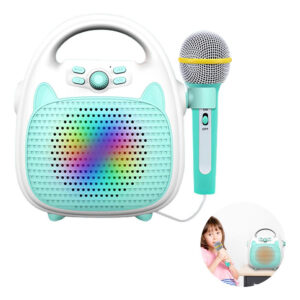 Máquina De Microfone Para Canto Infantil Com Luzes Intermite