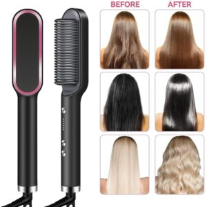Escova De Alisamento De Cabelo Elétrica Profissional