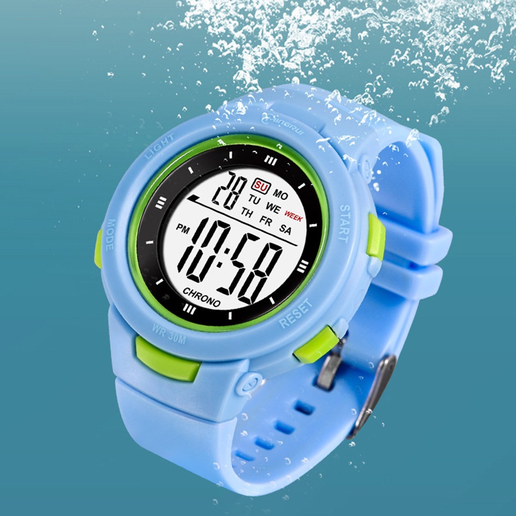 Meninos Girls Digital Watch Electro Impermeável Ao Ar Livre - Imagem 34