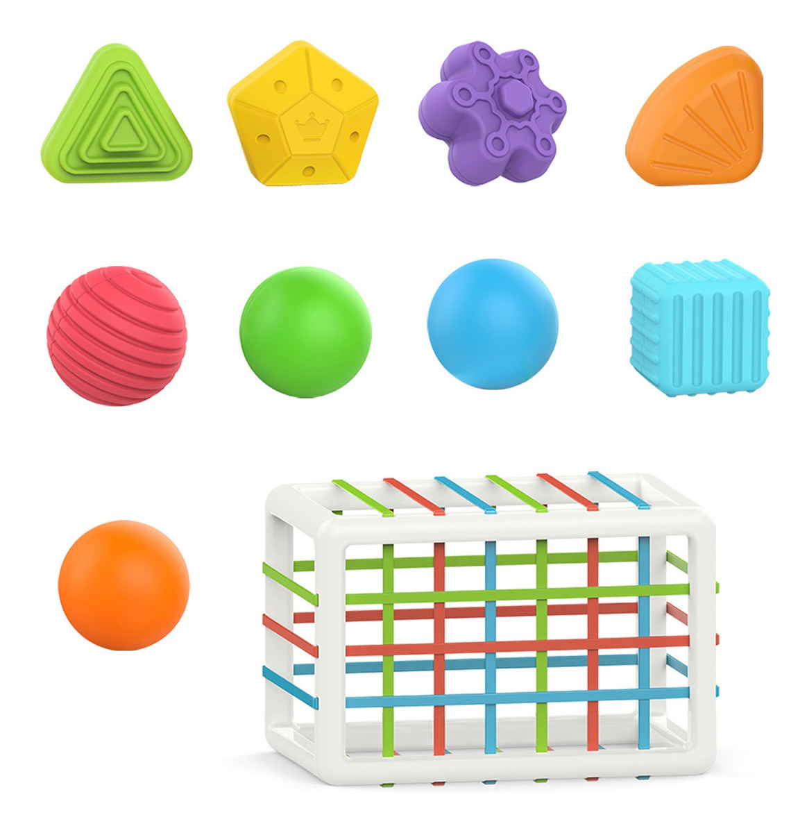 Cubo Sensorial De Habilidades Motoras Montessori Toy Brinque - Imagem 10