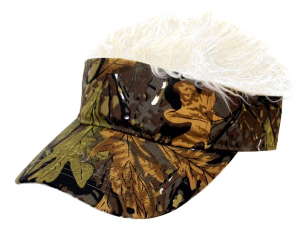 Boné De Peruca Com Peruca De Cabelo De Camufla Falsa Base Só - Imagem 14