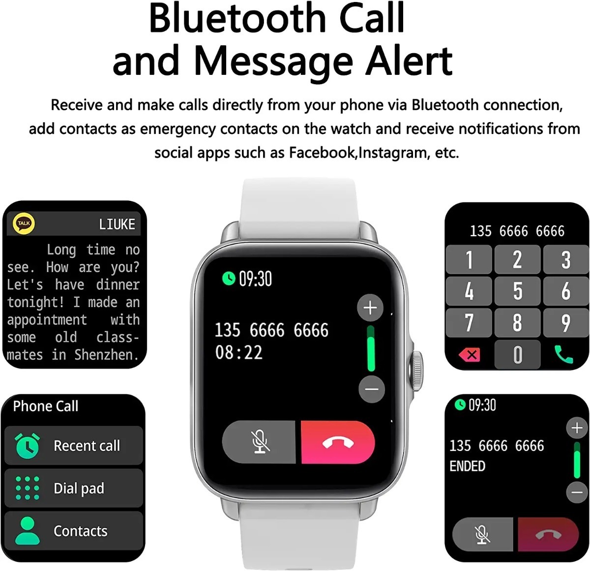 Smartwatch Para Mulheres E Homens (atender/fazer Ch - Imagem 16