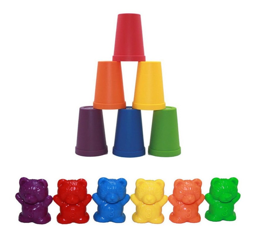Jogo De Correspondência Montessori Com Copos Empilhados - Imagem 3