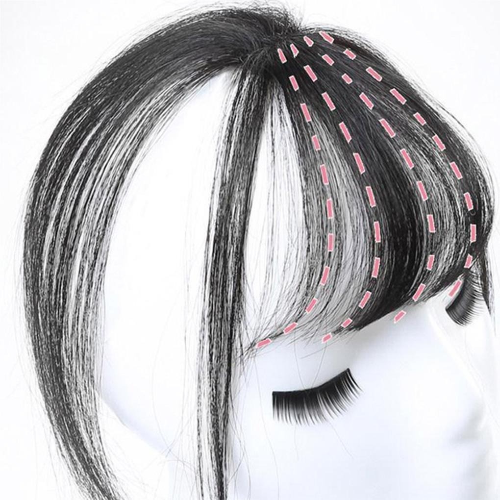 2 Peças De Perucas Invisíveis Air Bangs, Extensão De Cobertu - Imagem 6