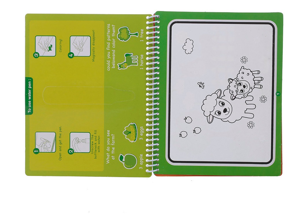 Livro De Desenho De Água Mágica Colorir Pintura De Água Livr - Imagem 6