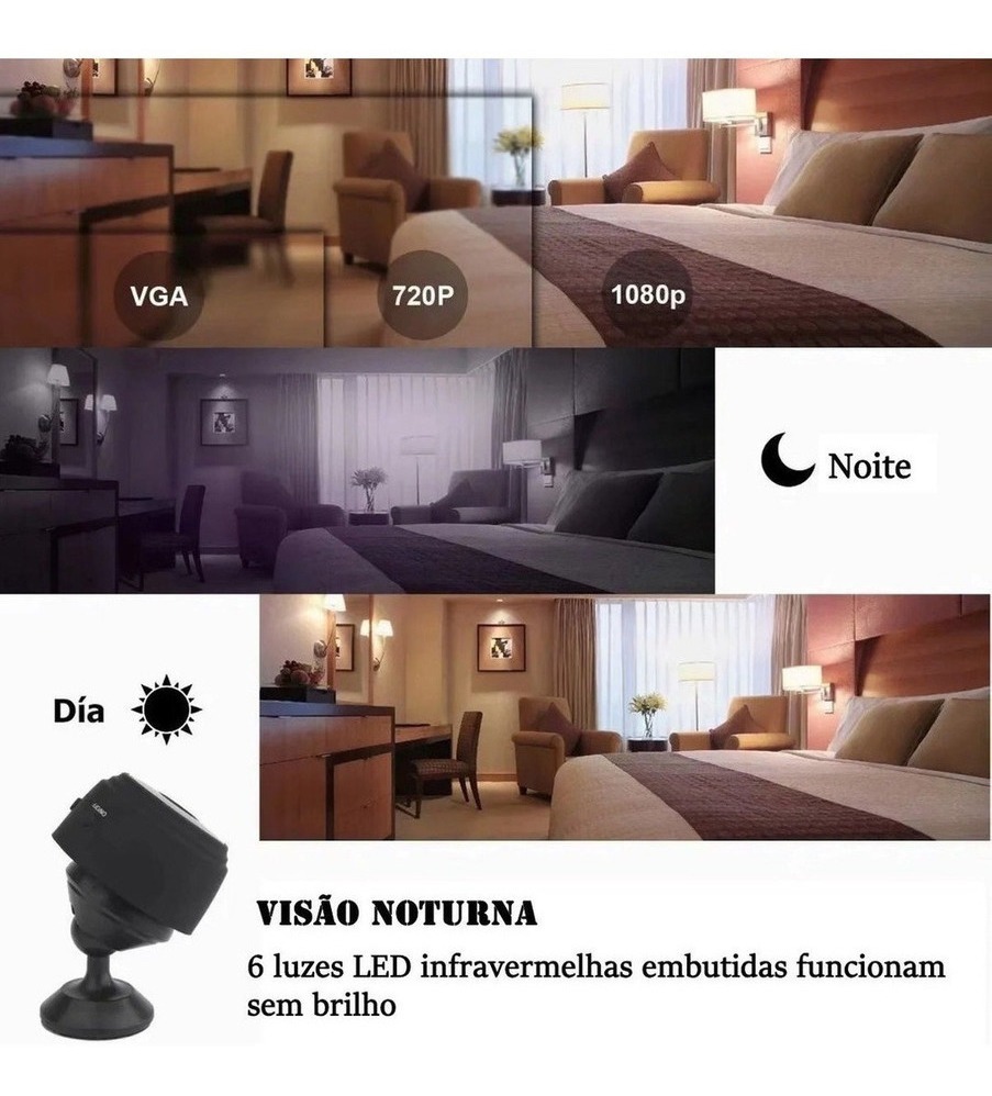 Monitoramento De Câmera De Mini Câmera Por Telefone Celular - Imagem 3