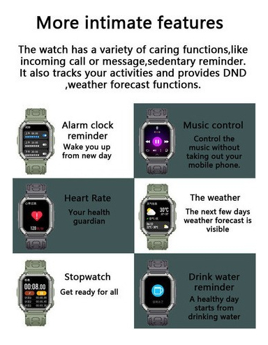 Smartwatch Tático Masculino Para Esportes Militares - Imagem 8