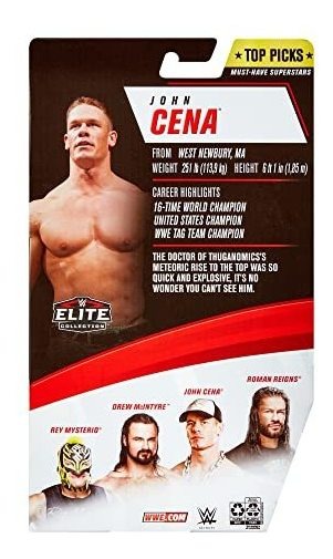 Figura De Ação Wwe Mattel Top Picks Elite John Cena De 6 Pol - Imagem 9