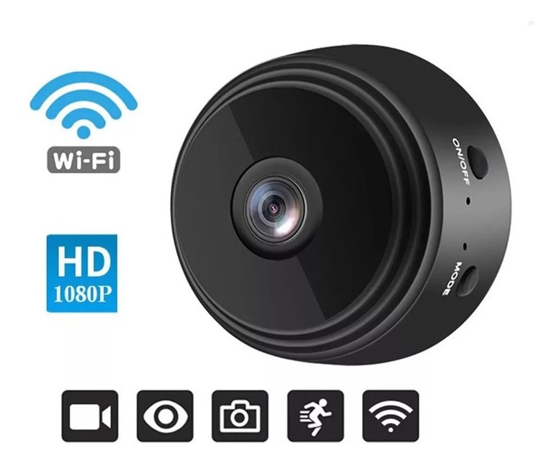 Mini Câmera Espiã Sem Fio Com Som E Visão Noturna Ouça