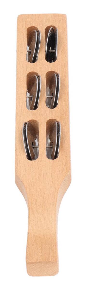 Mouse De Alça De Madeira Bell Stick Hand Jingle - Imagem 2