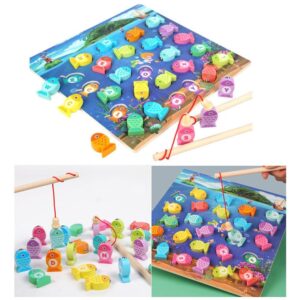 Brinquedos Infantis Brinquedos De Pesca Magnética De Madeira