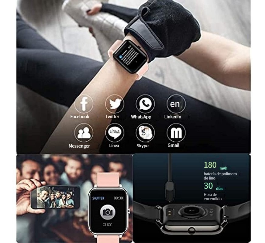 Smartwatch Esportivo De Frequência Cardíaca Bluetoo - Imagem 16