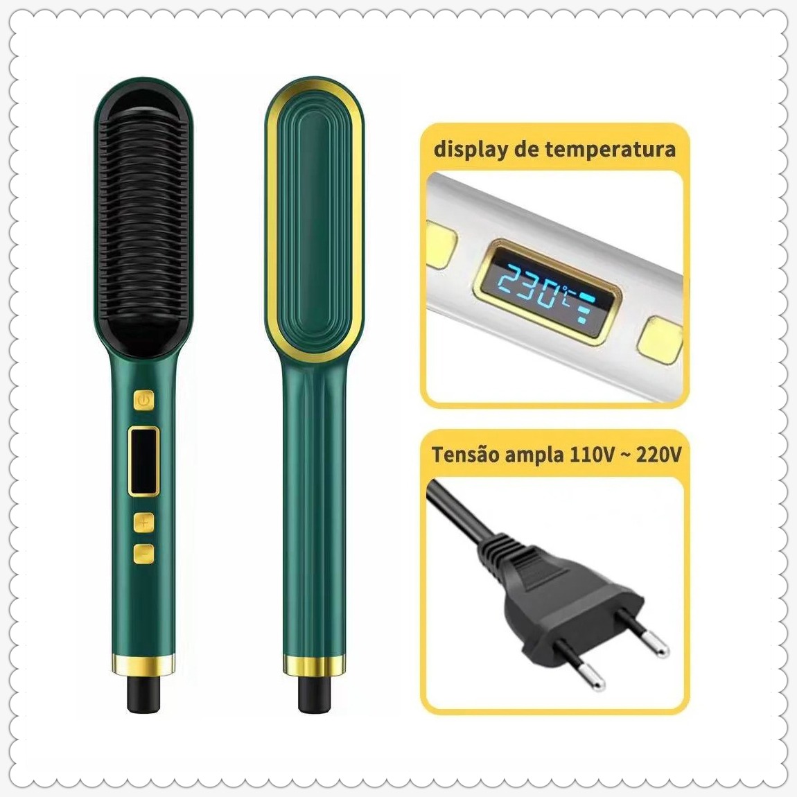 Alisa Brush 110v/220v Pincel Pode Ajustar A Temperatura - Imagem 11