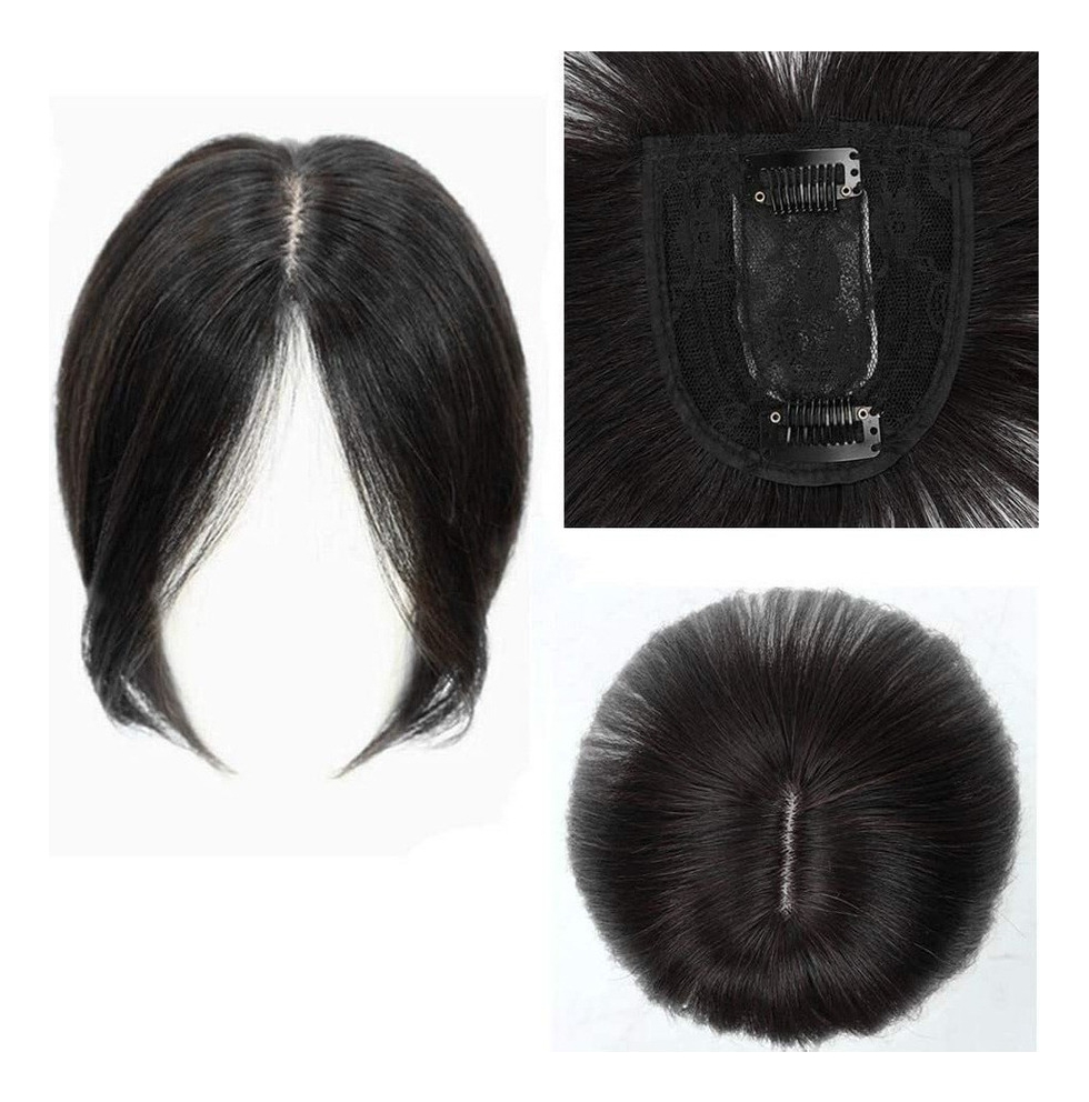 Peruca De Cabelo Humano Topper, Moldada Na Frente E - Imagem 7