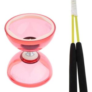 Malabarismo Diabolo De Rolamento Triplo De 12 Cm Com Punhos