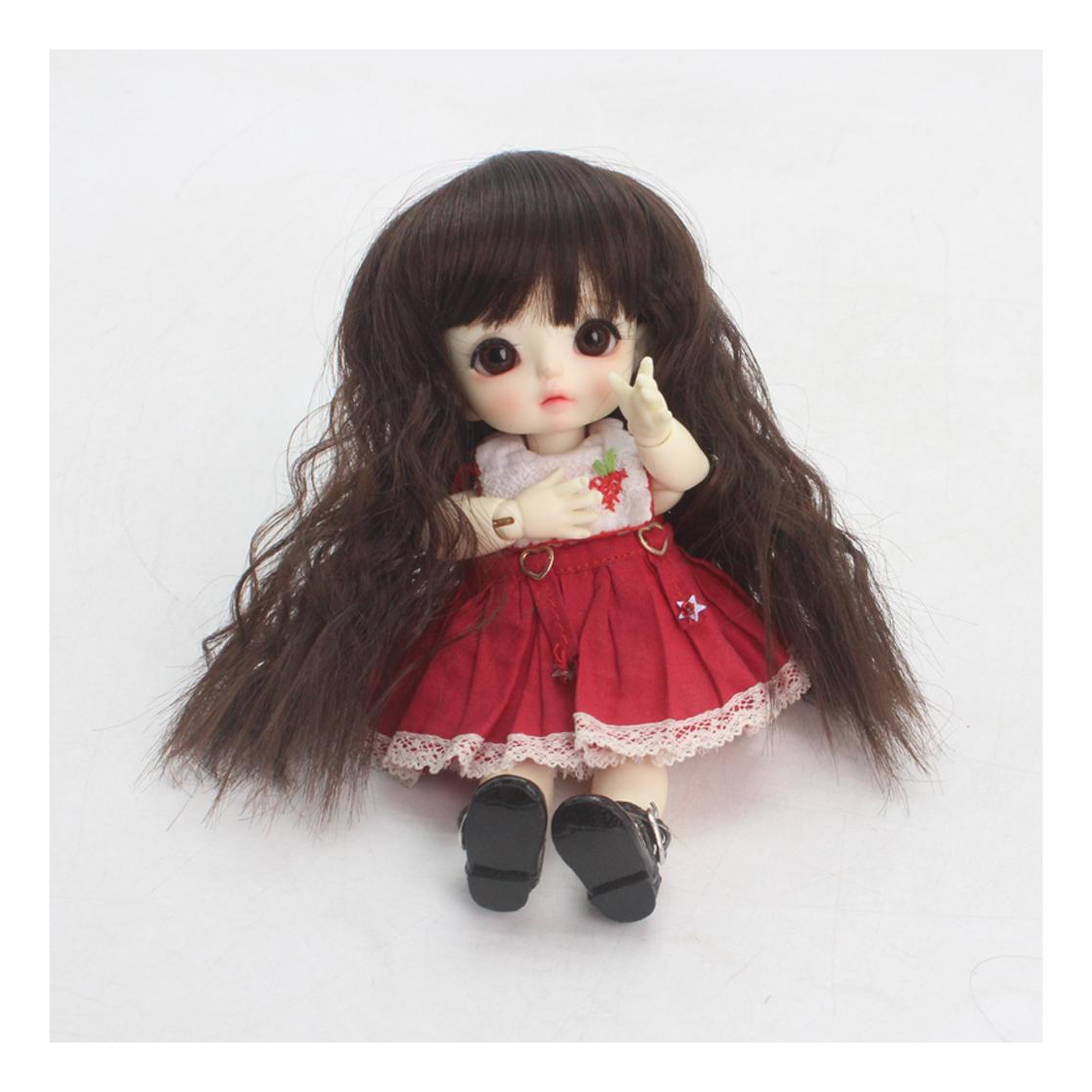 Boneca Perucas 1/8 Mohair Sintético Bjd De 5-6 Polegadas 13- - Imagem 6
