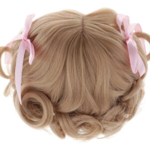 Boneca Bjd Boneca De Alta Temperatura Peruca Capa Up Golden