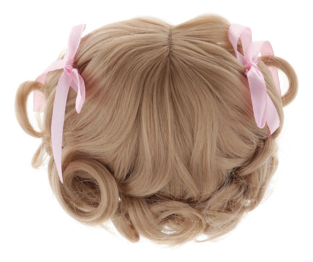 Boneca Bjd Boneca De Alta Temperatura Peruca Capa Up Golden