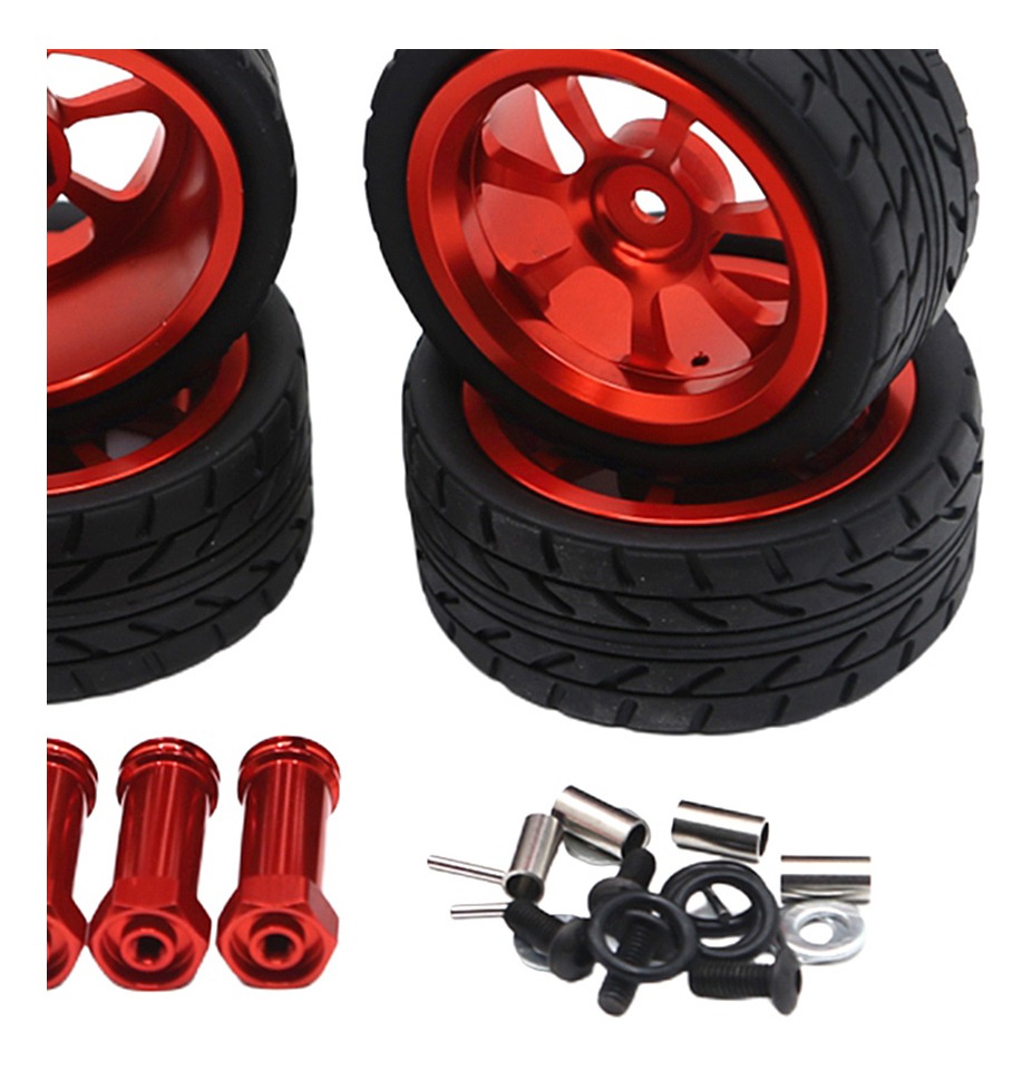 4 Peças 1/14 Rc Car Pneus & Para Wltoys 144001 Com 12mm - Imagem 12