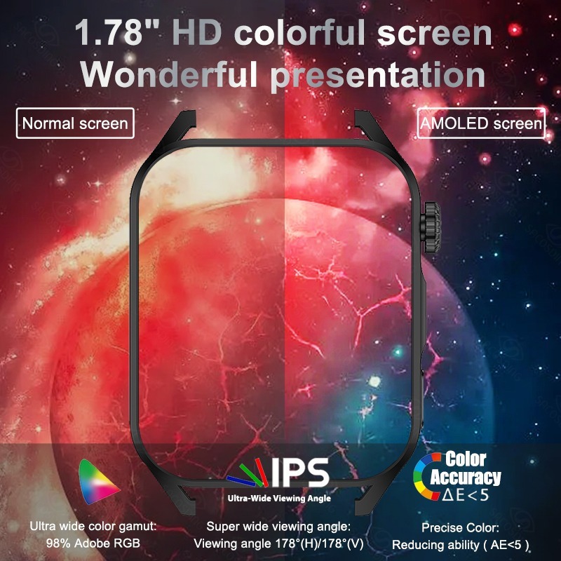 Relógio Inteligente Amoled Nfc Bluetooth Chamada Homem - Imagem 3
