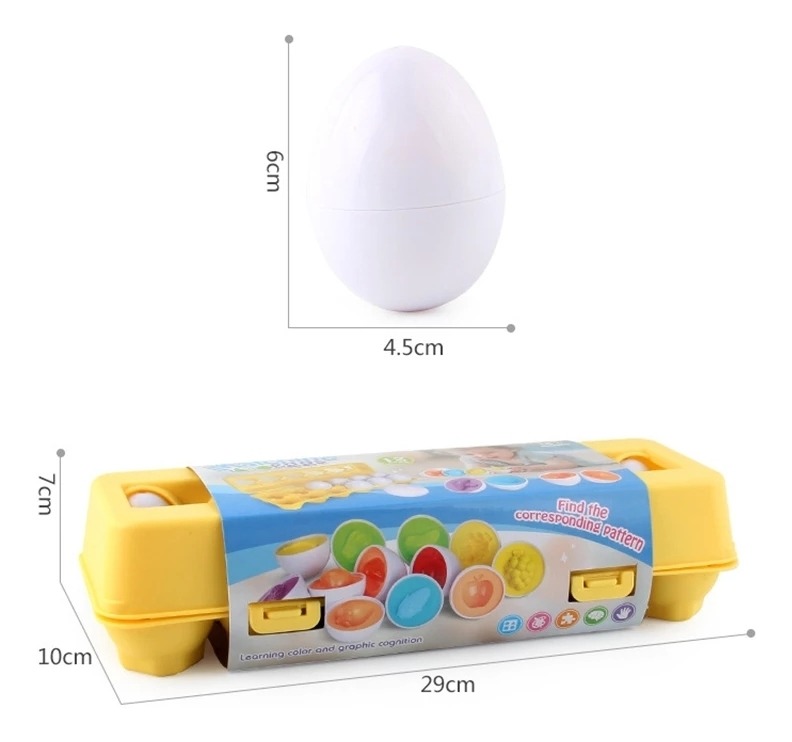12pcs Brinquedo Educacional Bebê Brinquedo Ovo Quebra-cabeça - Imagem 13