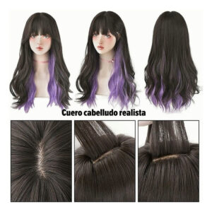 Peruca De Duas Toneladas De Cabelo Longo Cacheado Em Fibra S