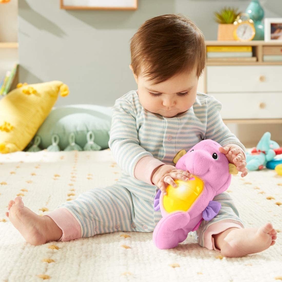 Fisherprice Soothe Amp Glow Seahorse Rosa Brinquedo - Imagem 3