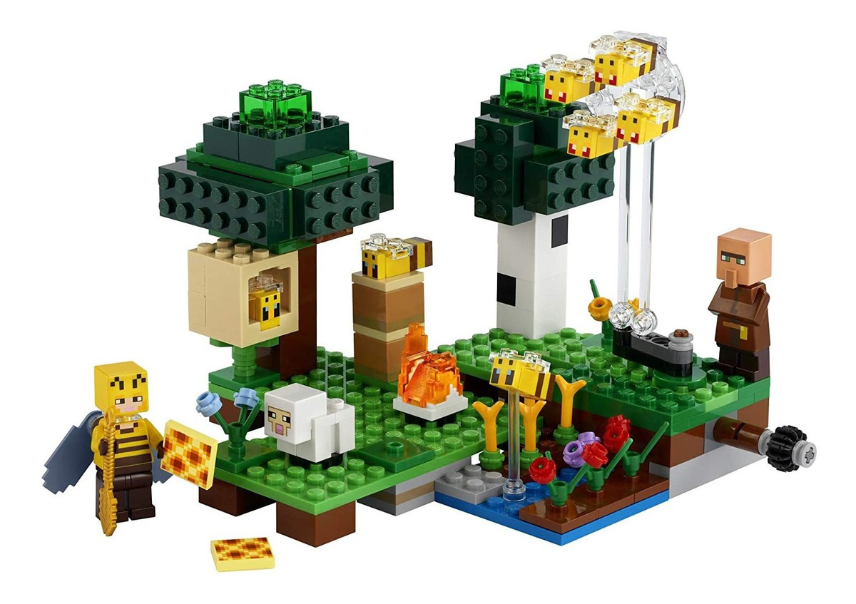 Lego Minecraft The Bee Farm 21165 Ação De Construção De Mine - Imagem 2