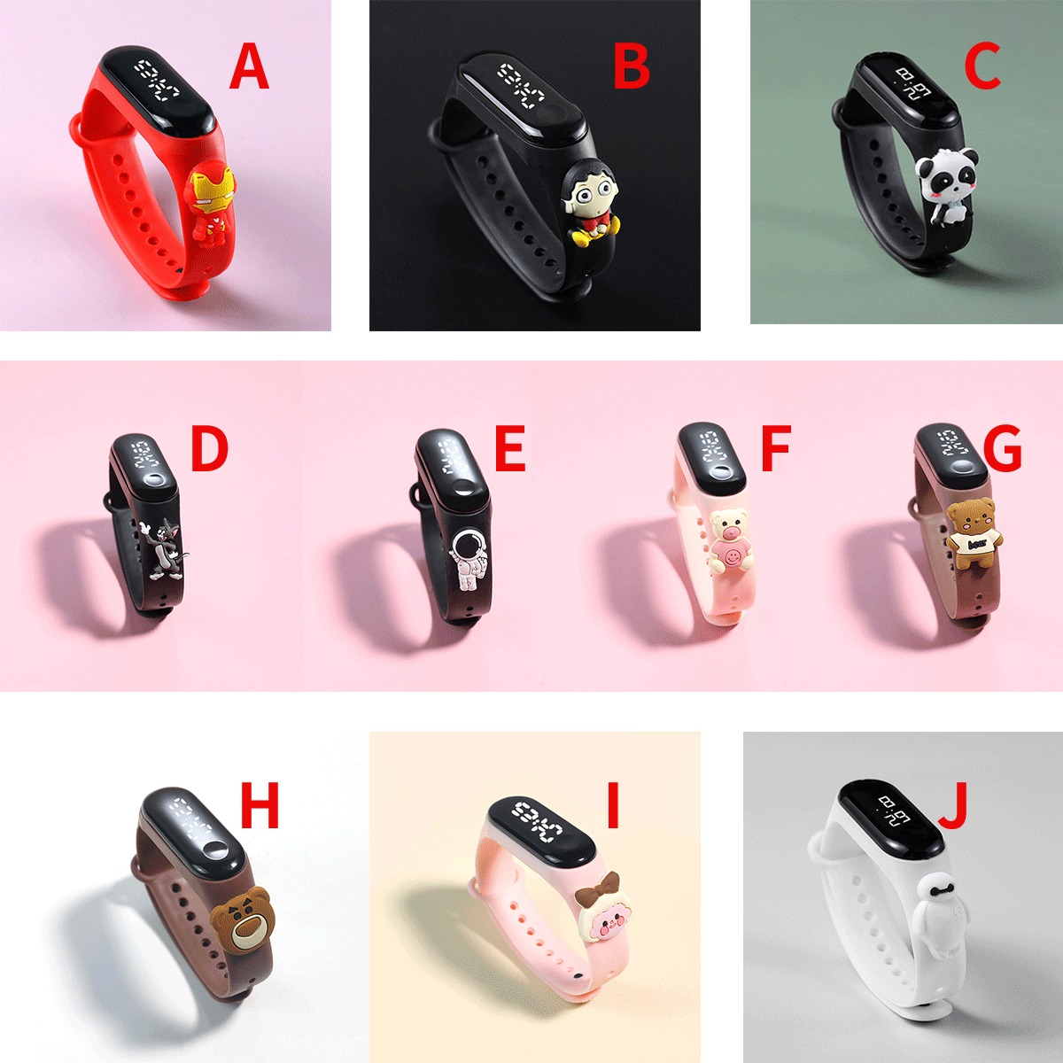 Kit 20 Relógio Infantil Pulseira Presente Festa Atacado - Imagem 2