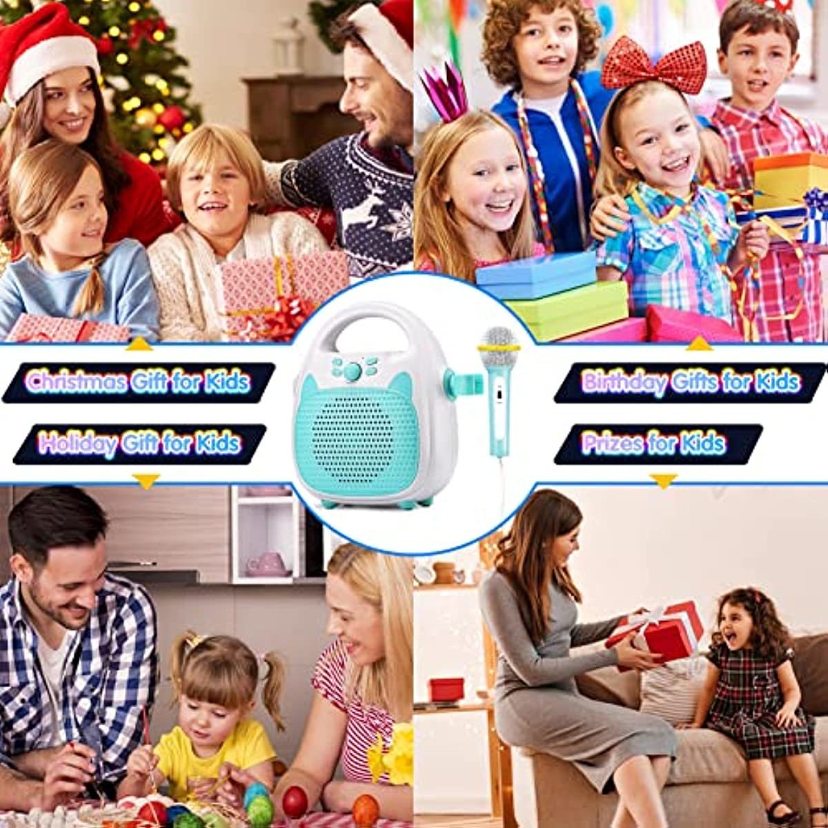 Máquina De Microfone Para Canto Infantil Com Luzes Intermite - Imagem 9
