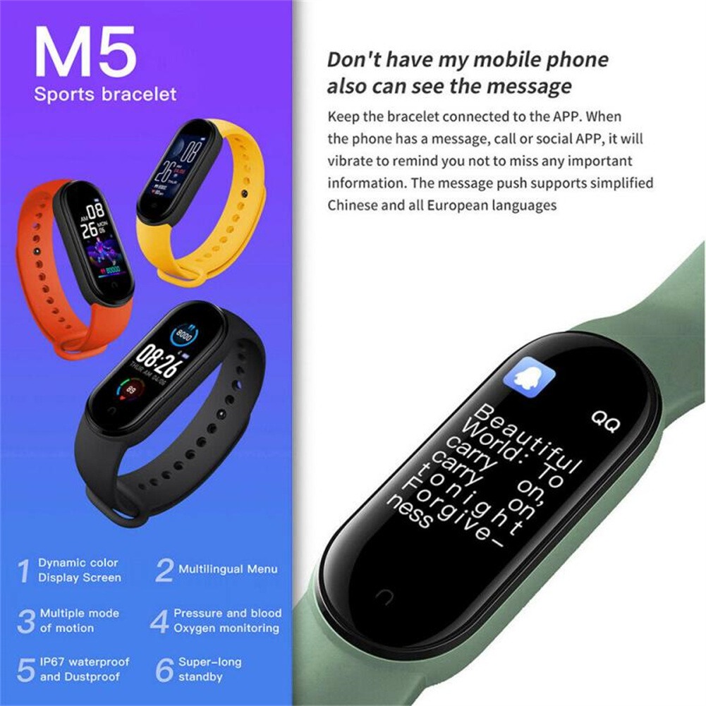 Relógio Inteligente Masculino M5 Magnético Recarregável Digi - Imagem 5