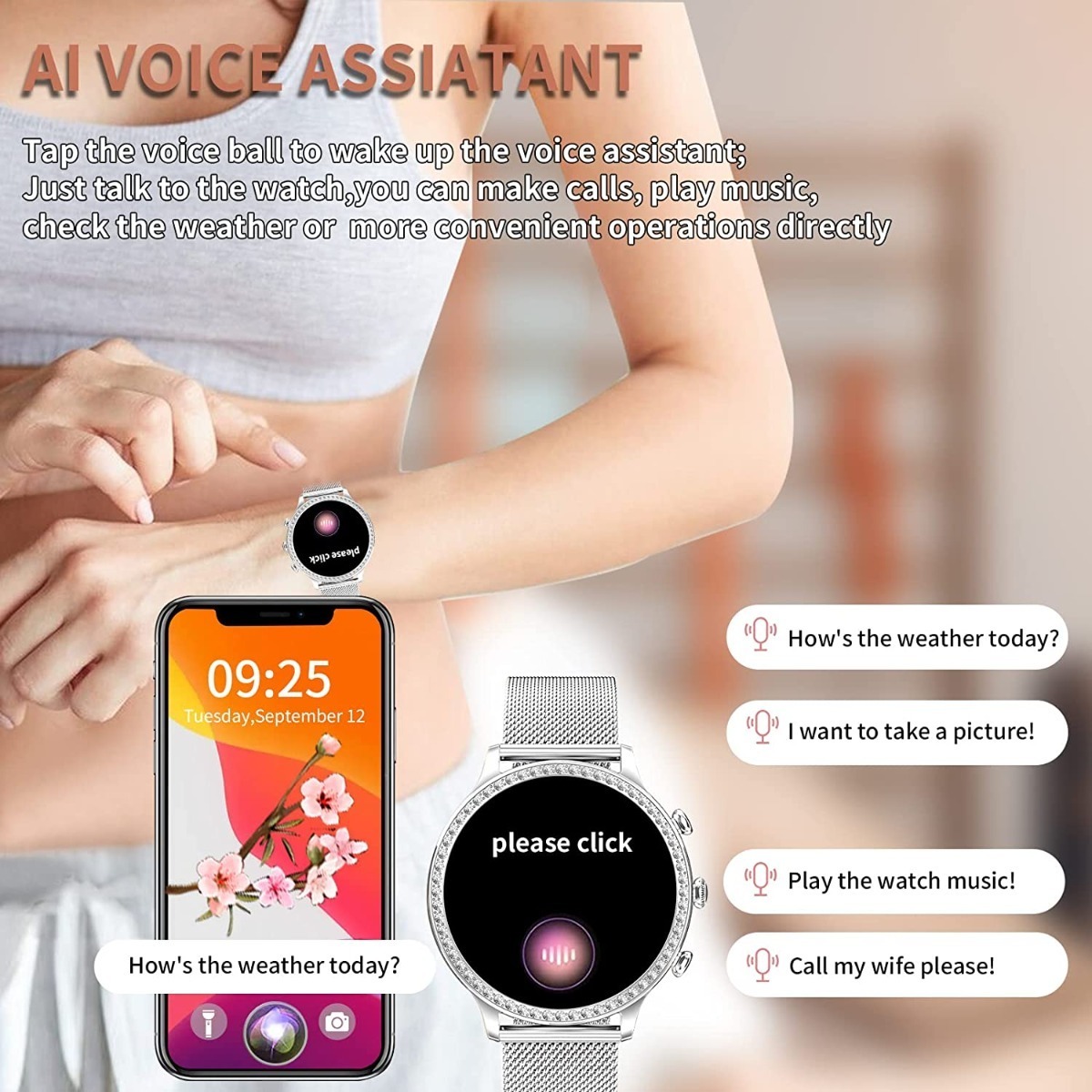 Relógios Inteligentes Para Mulheres Fitness Tracker - Imagem 19
