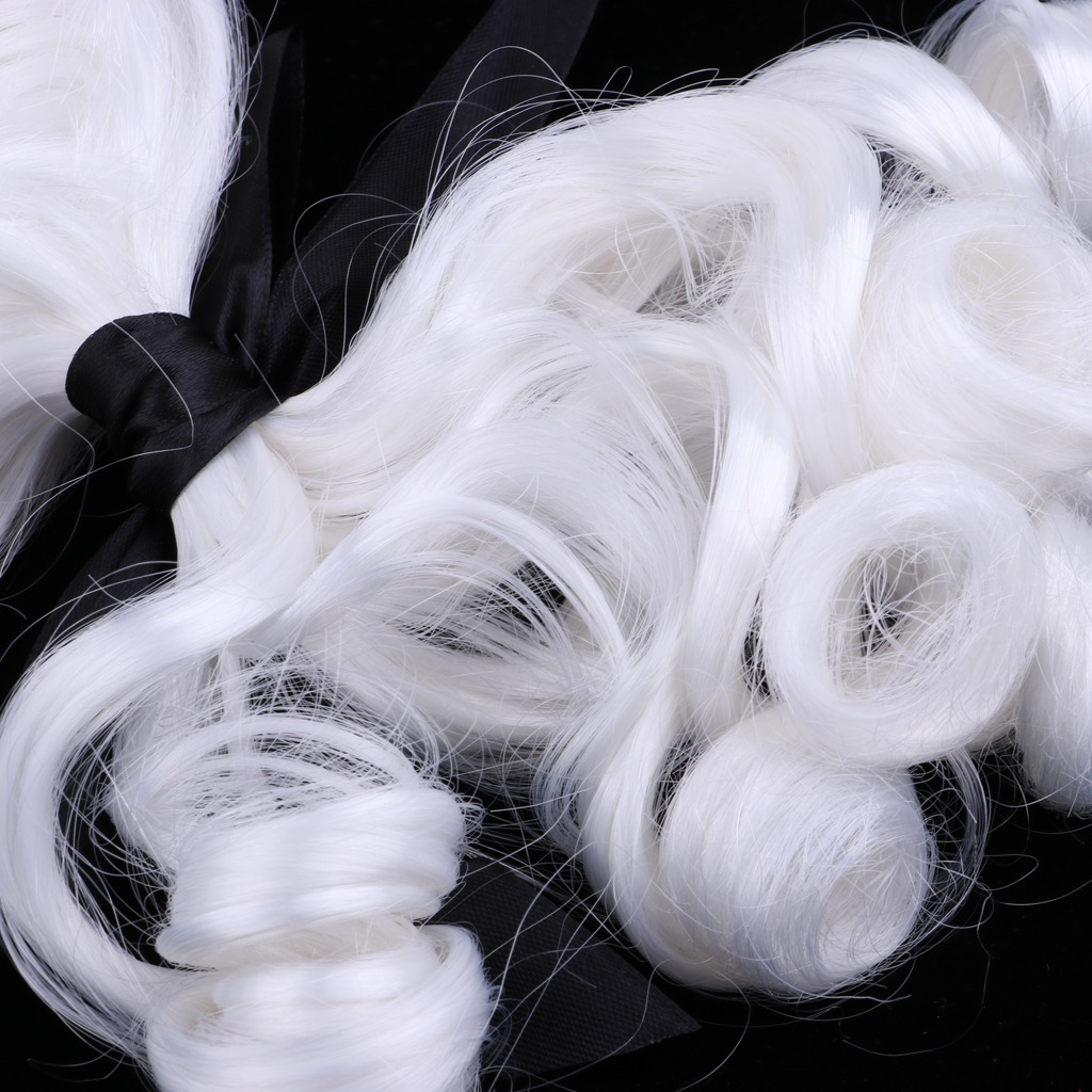 Peruca Colonial Masculina Branca Barroca Cabelo Para Festa - Imagem 4