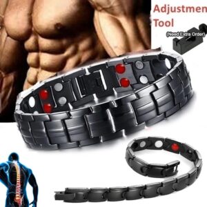Pulseira De Terapia Magnética De Poder De Titânio Ultra Fort