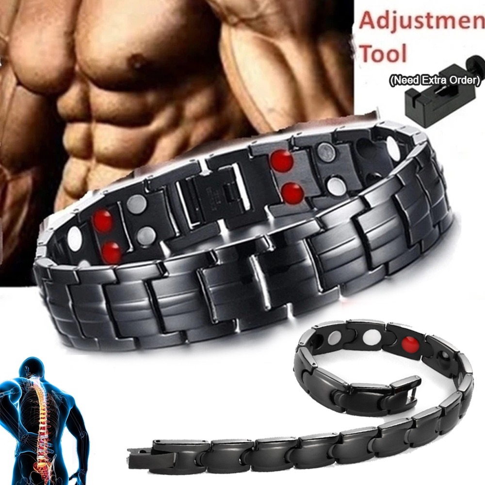 Pulseira De Terapia Magnética De Poder De Titânio Ultra Fort