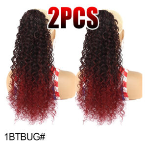 2pcs Peruca Cacheado Longo Fibra 60cm Peruca