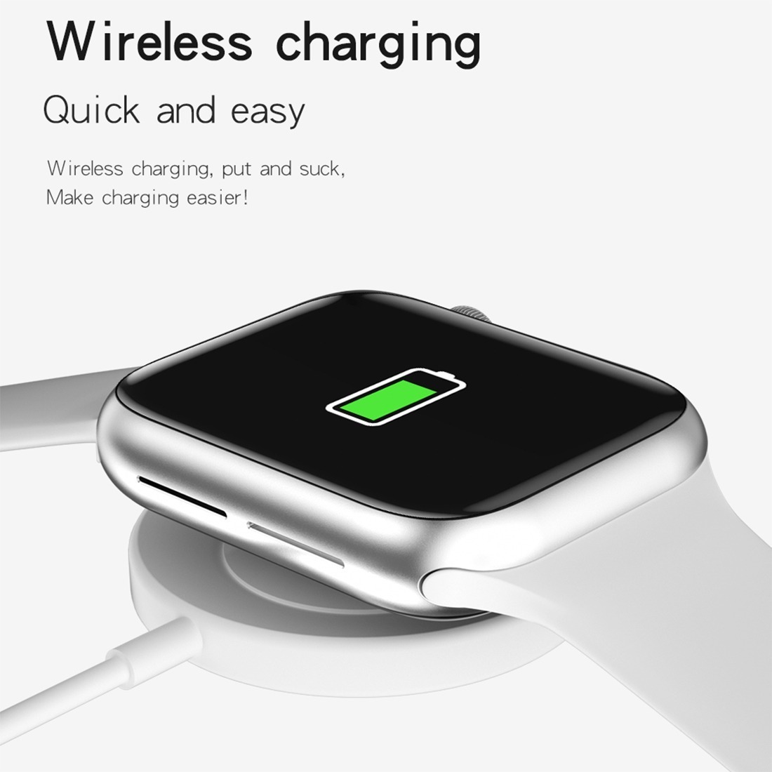 Smartwatch Iwo12 Série 5 44mm Prateado Pulseira Branco - Imagem 8
