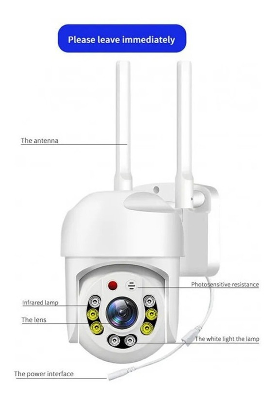 Câmera Ip Prova D'água Infravermelho Externa Wifi Hd - Imagem 10