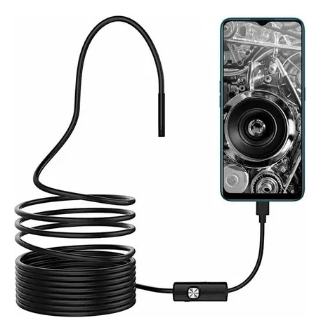 Câmera Endoscópio Android 10m Cabo Usb Led - Imagem 2