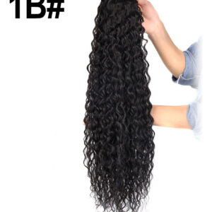 60cm Curvado Rabo Falso De Fibra Longa Peruca Encaracolada