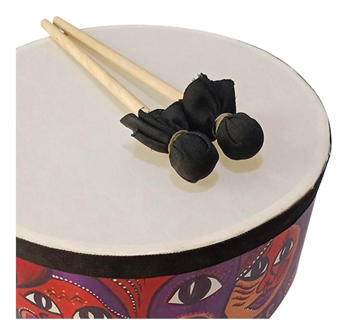 Tambor De Chão Educativo Com 2 Baquetas Desenvolvendo - Imagem 8